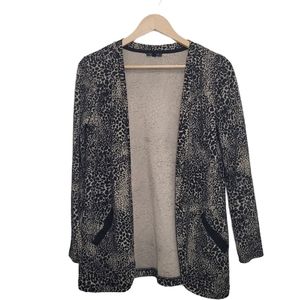 DYNAMITE Sweater Cardigan Animal Print Open Size Medium